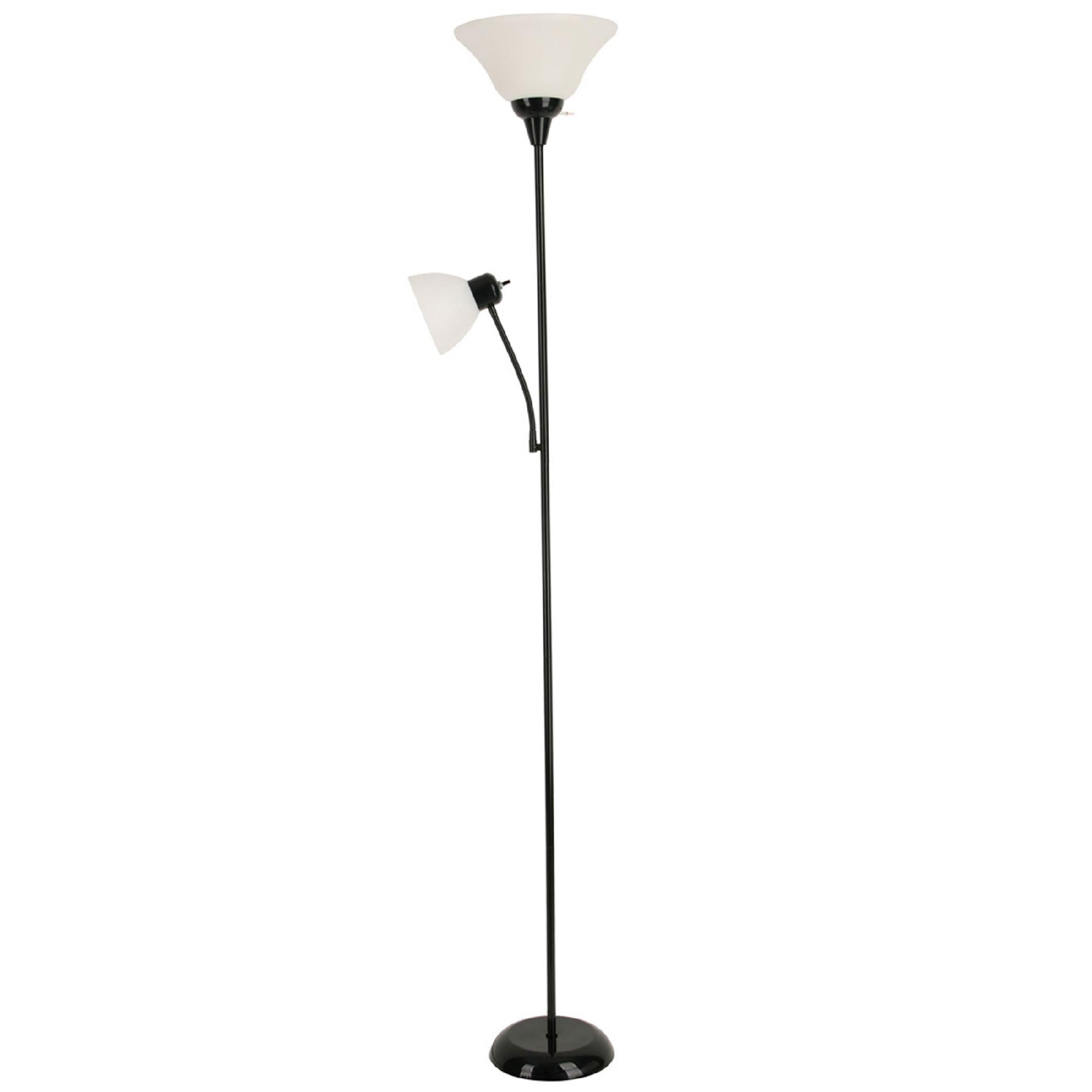 Essential Home Black Painted Father Son Floor Lamp