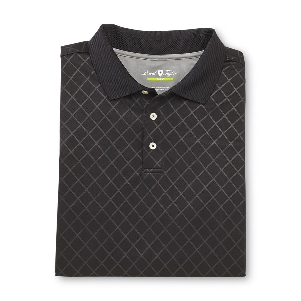 David Taylor Collection Men's Big & Tall Moisture-Wicking Polo Shirt - Checkered