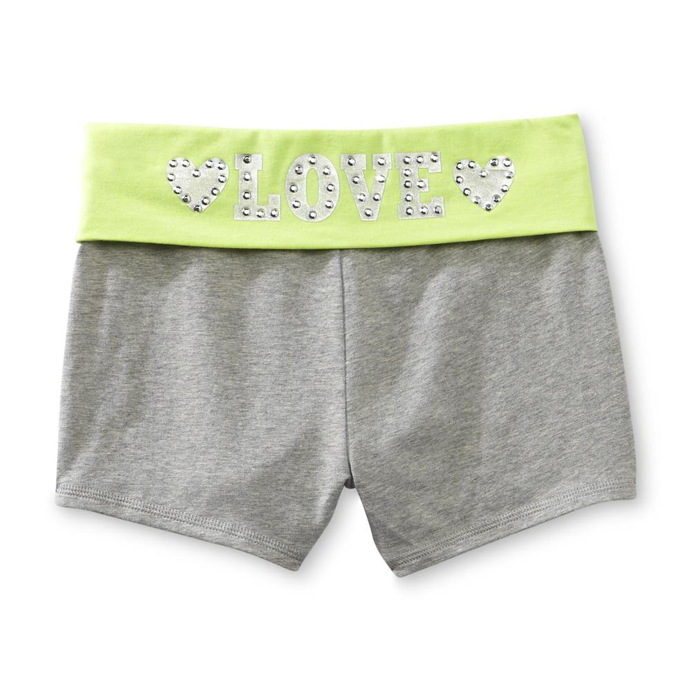 Piper Active Girl's Fold-Over Yoga Shorts