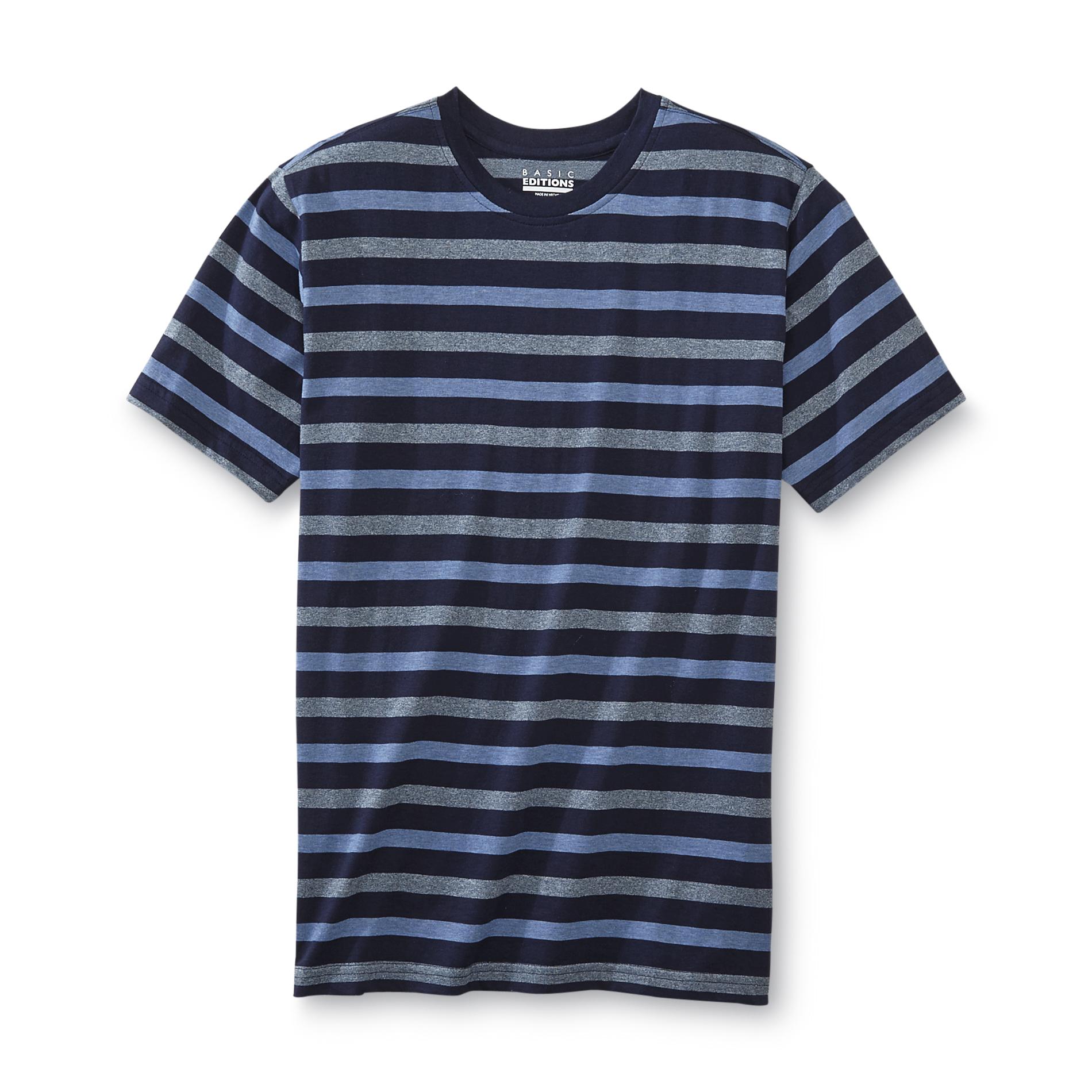 Basic Editions Men's Big & Tall T-Shirt - Heathered Stripe
