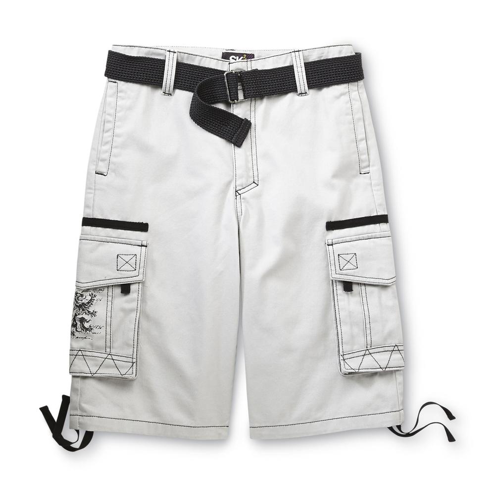 SK2 Boy's Belted Cargo Shorts - Dragon