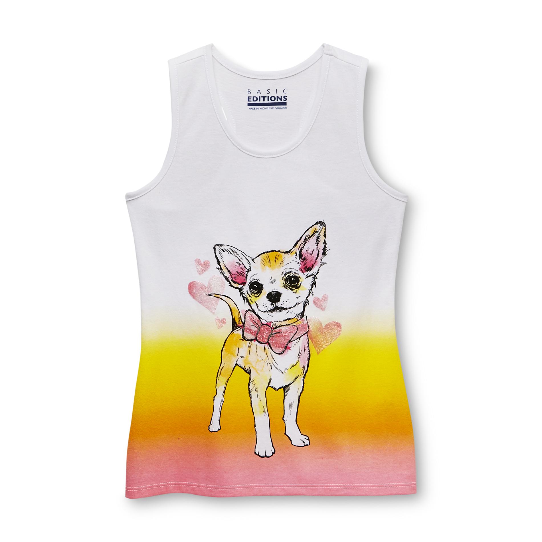 Basic Editions Girl's Racerback Tank Top - Ombre Dog