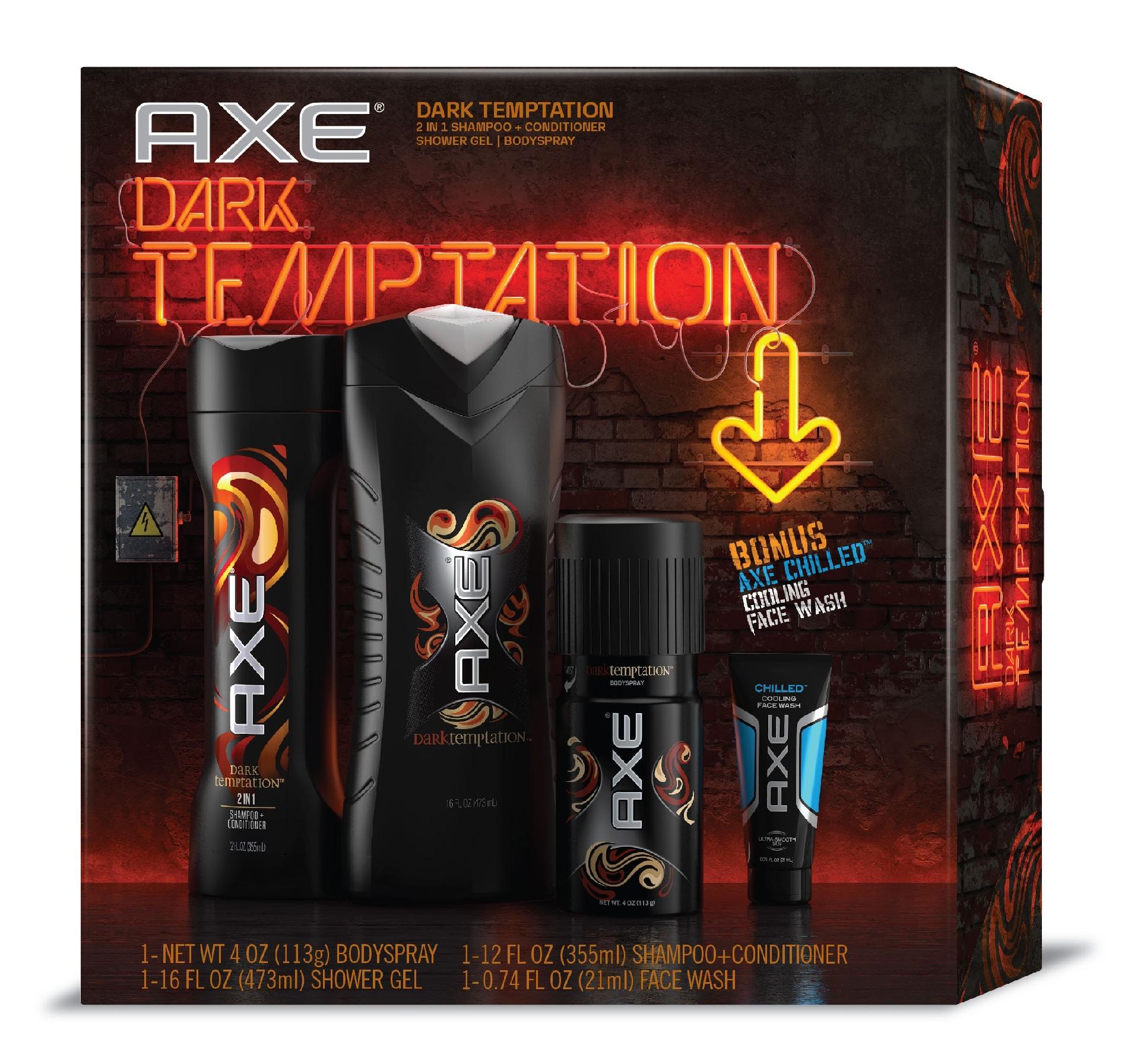 AXE Dark Temptation Mens Bath Gift Set 4Pc Shop Your Way Online