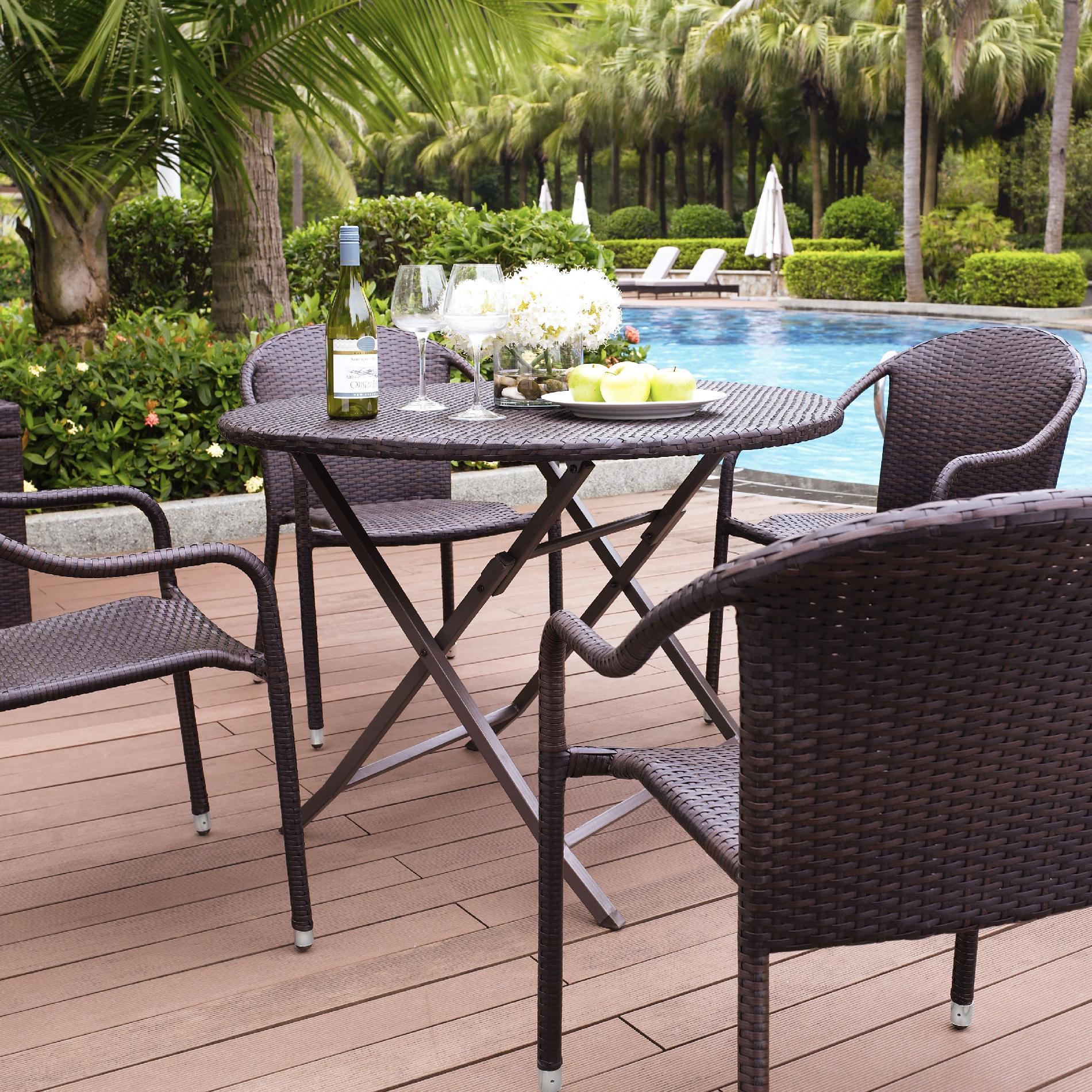 Crosley Outdoor Palm Harbor 5 Piece Caf&#233; Dining Set