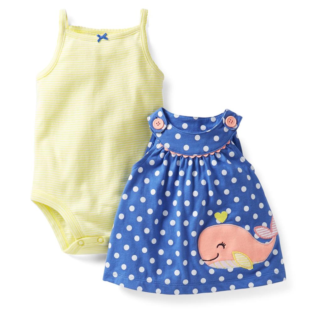 Carter's Newborn & Infant Girl's Bodysuit  Dress & Diaper Cover - Whale