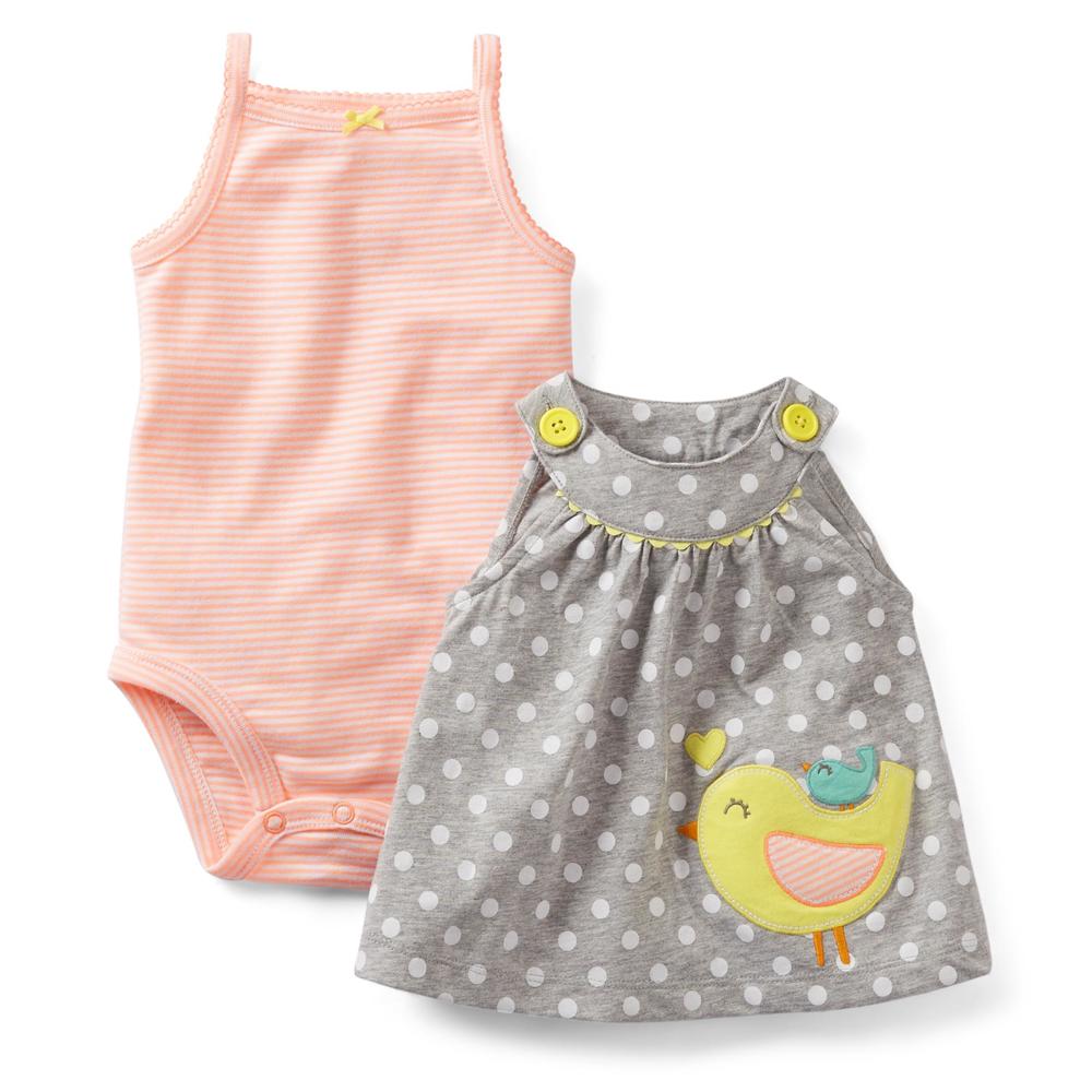Carter's Newborn & Infant Girl's Bodysuit  Dress & Diaper Cover - Bird