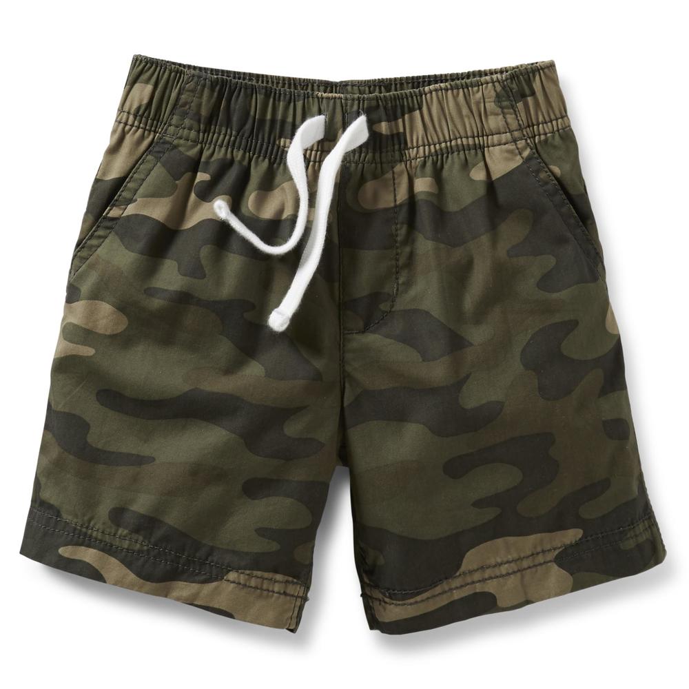 Carter's Boy's Drawstring Poplin Shorts - Camouflage