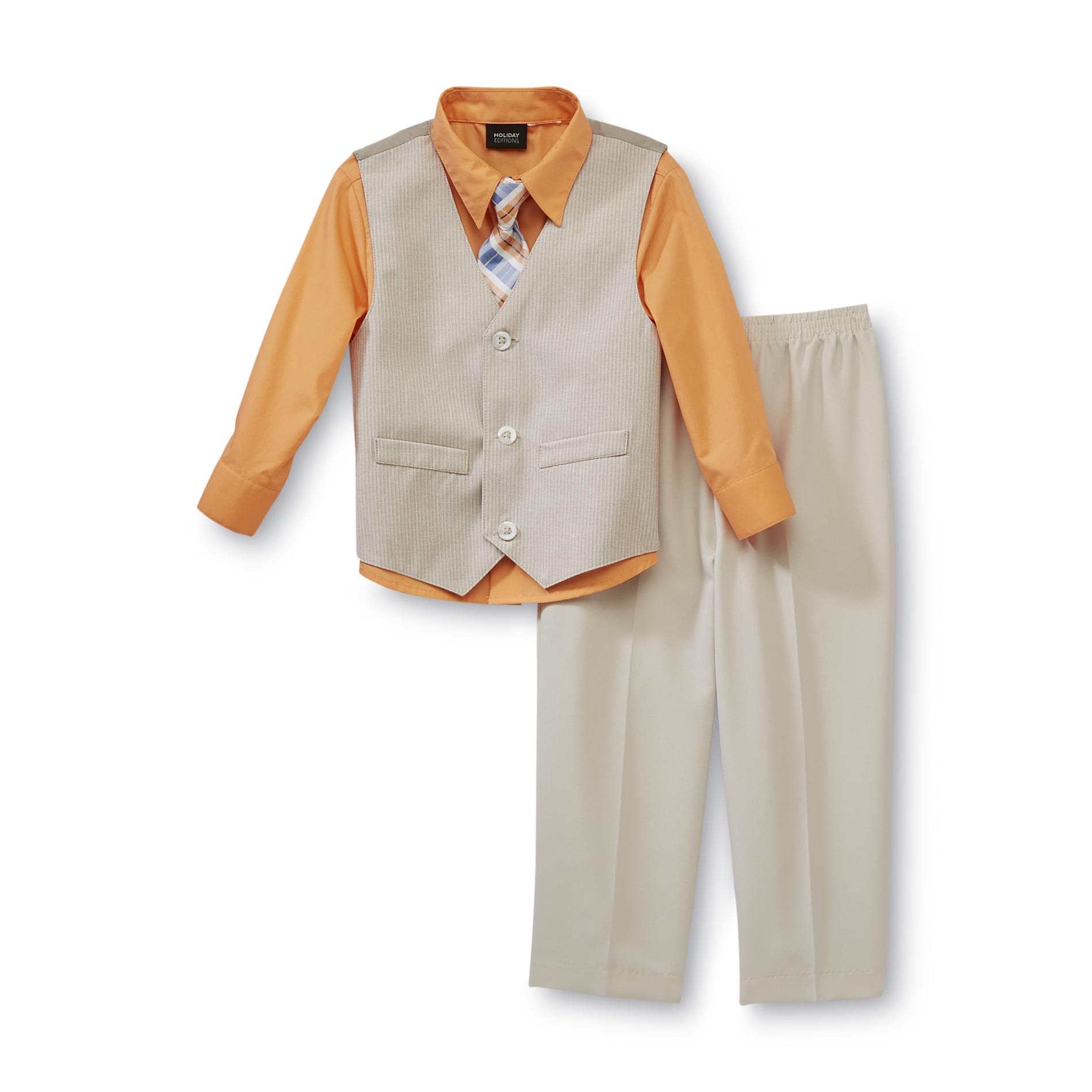 Holiday Editions Infant & Toddler Boy's Dress Shirt  Vest  Pants & Tie