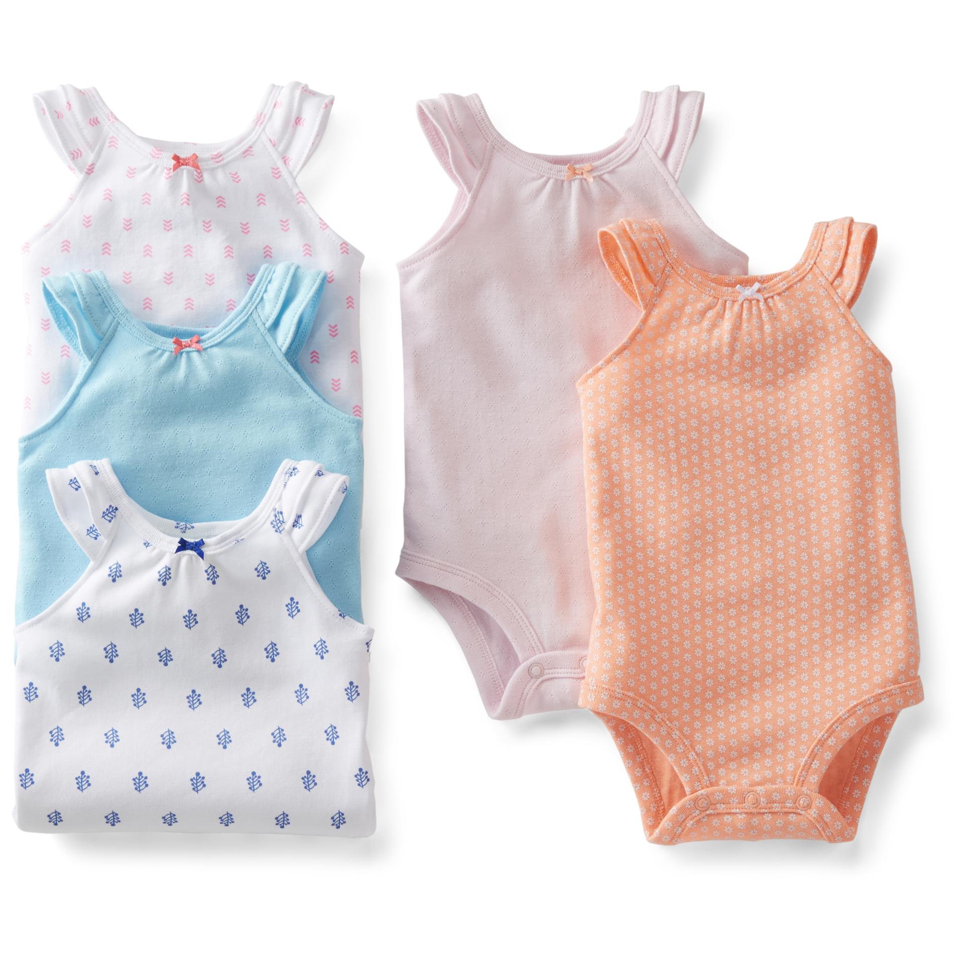 Carter's Newborn & Infant Girl's 5-Pack Sleeveless Bodysuits - Mixed Prints