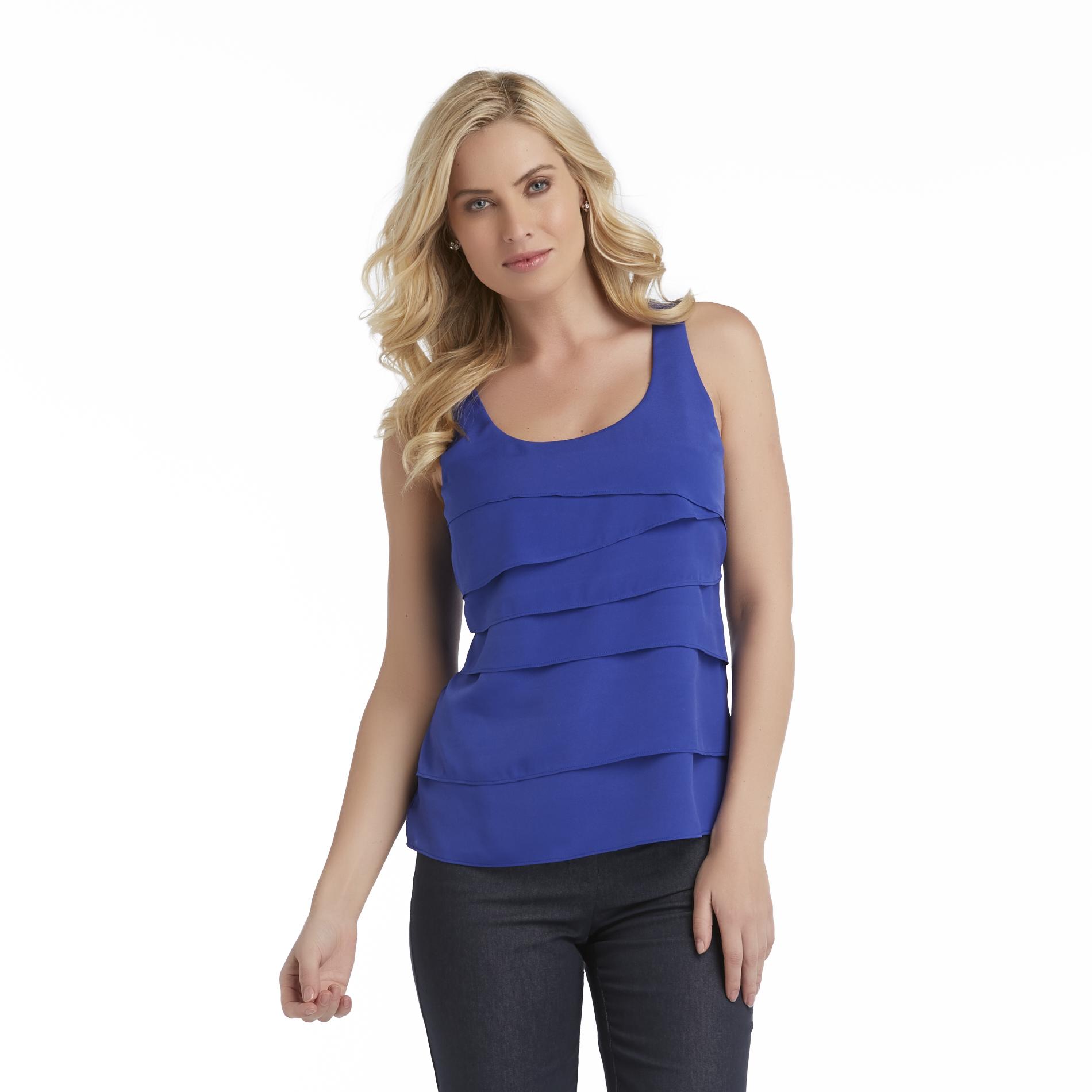 Attention Women's Tiered Ruffle Tank Top