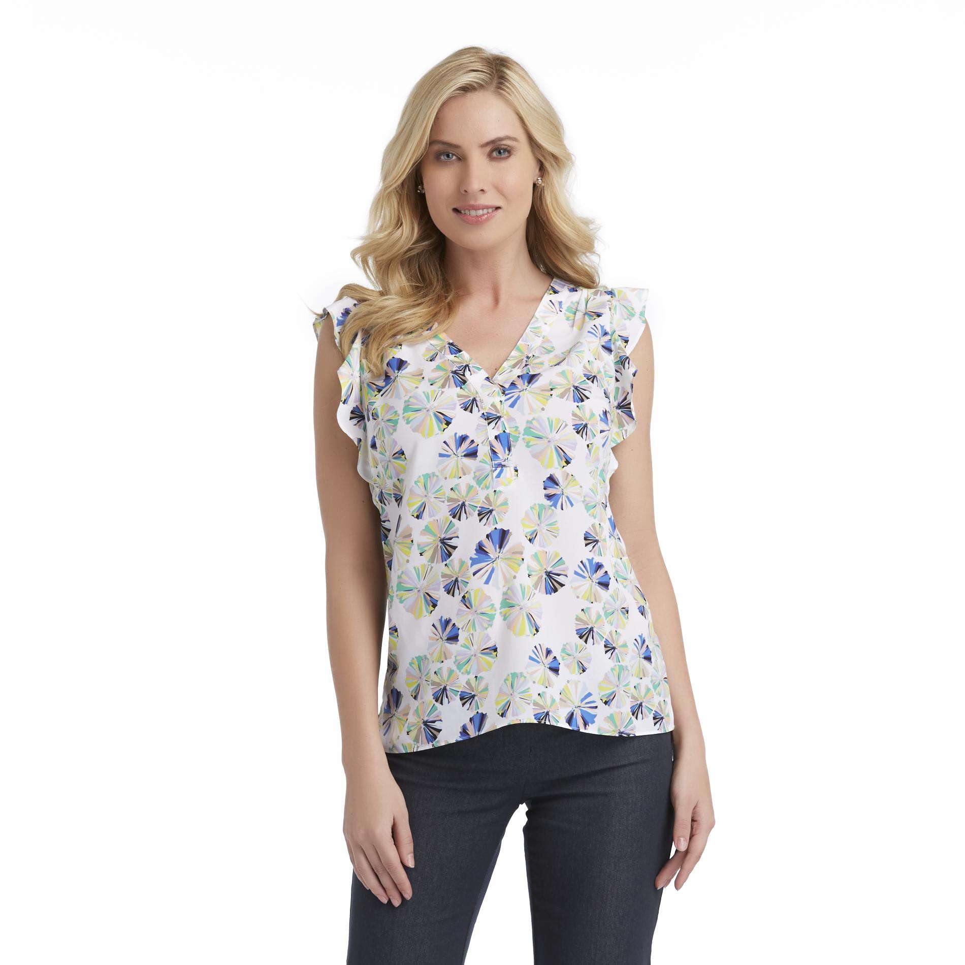 Attention Women's Chiffon Top - Floral