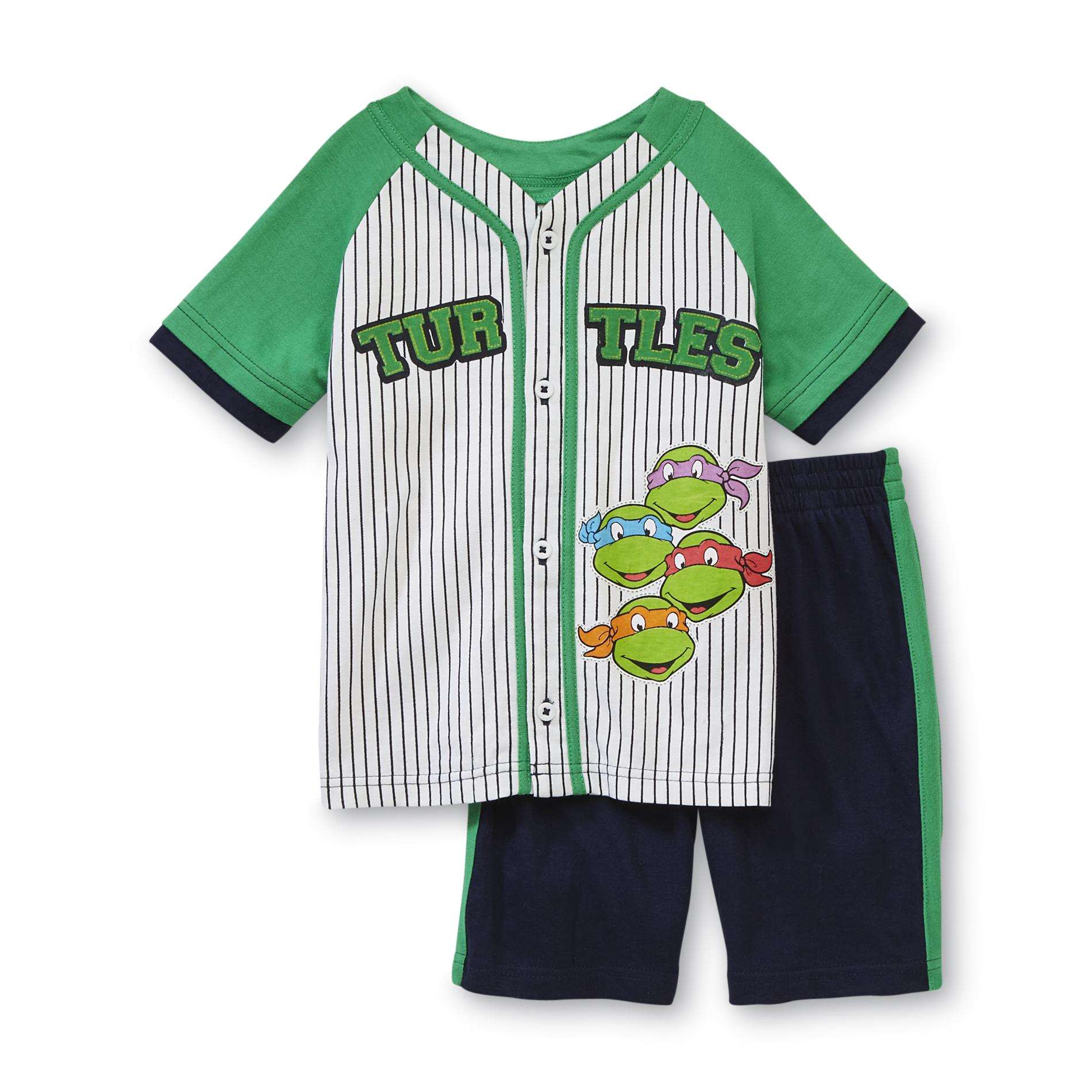 Nickelodeon Toddler Boy's Baseball Shirt & Shorts - Teenage Mutant Ninja Turtles
