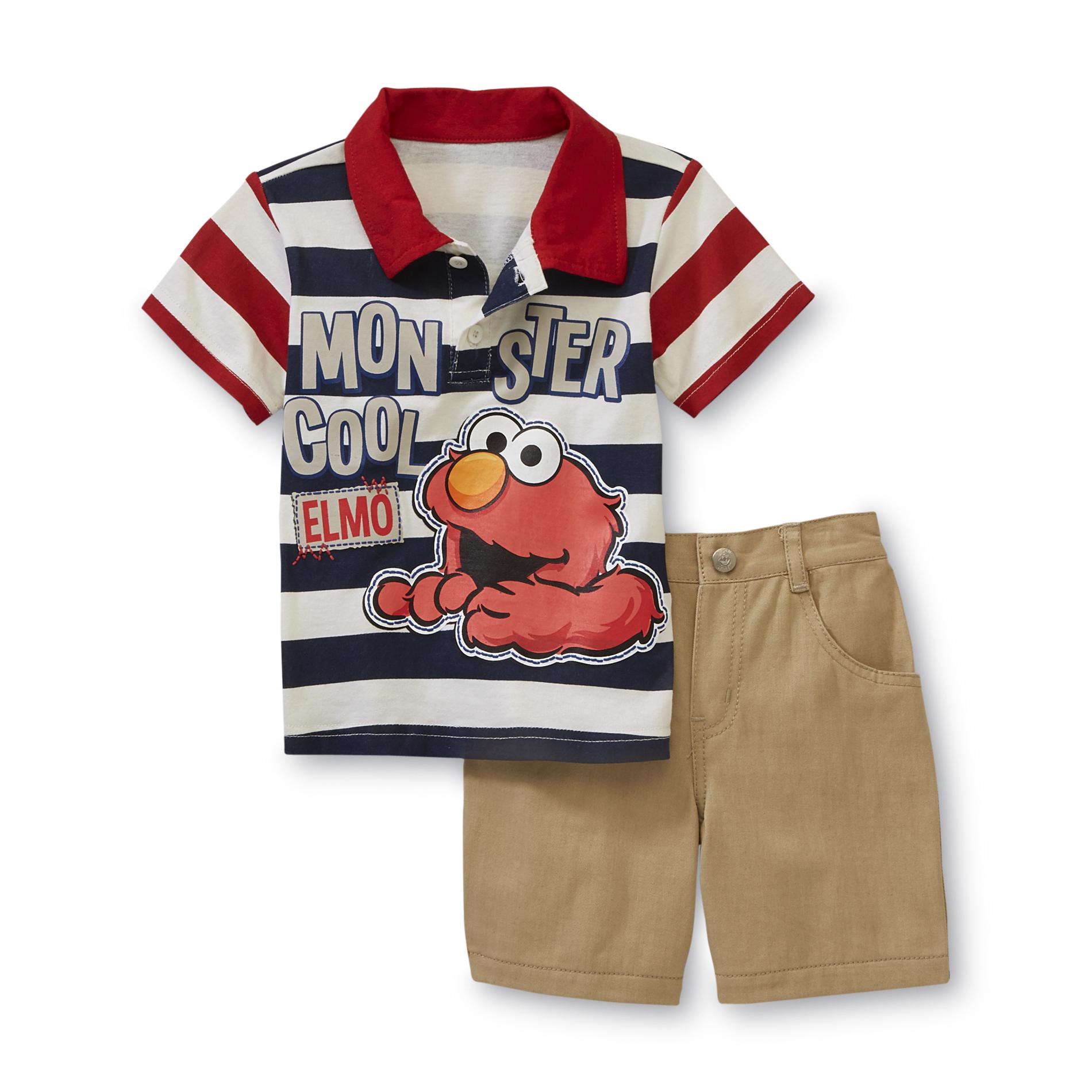 Sesame Street Infant & Toddler Boy's Polo Shirt & Shorts - Elmo