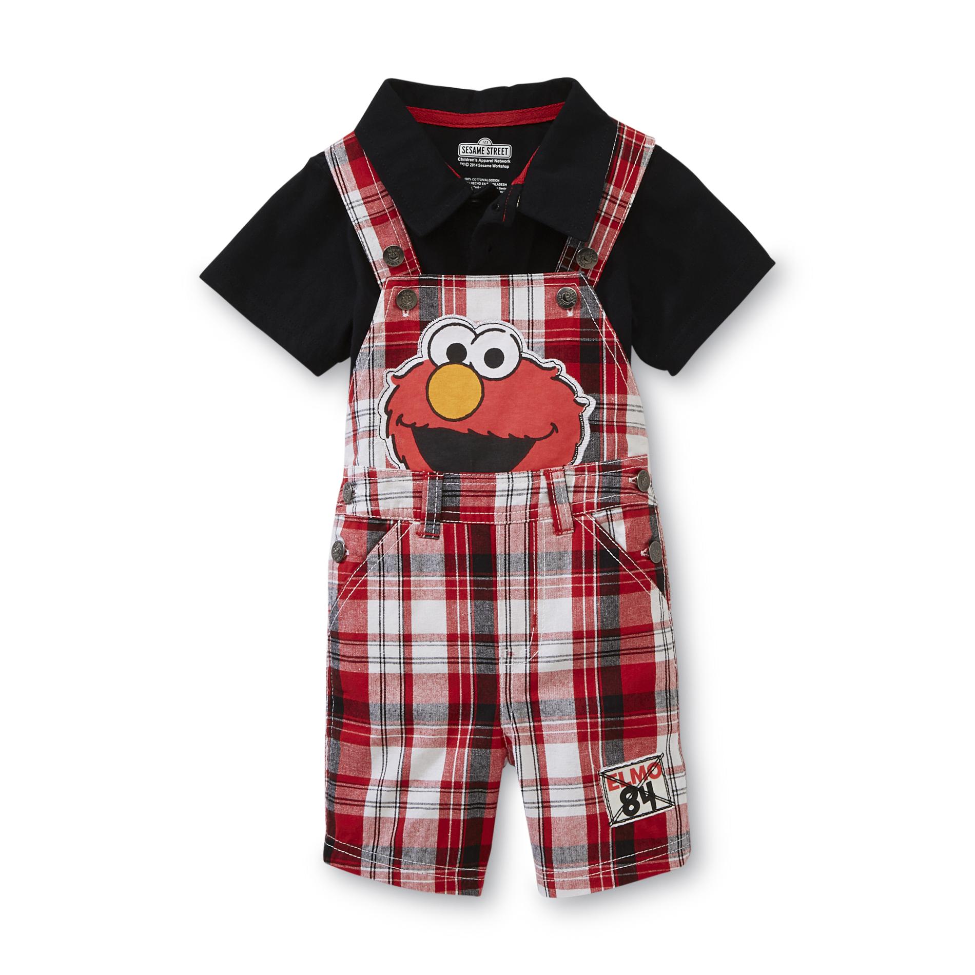 Sesame Street Infant Boy's Shortall & Polo Shirt - Elmo