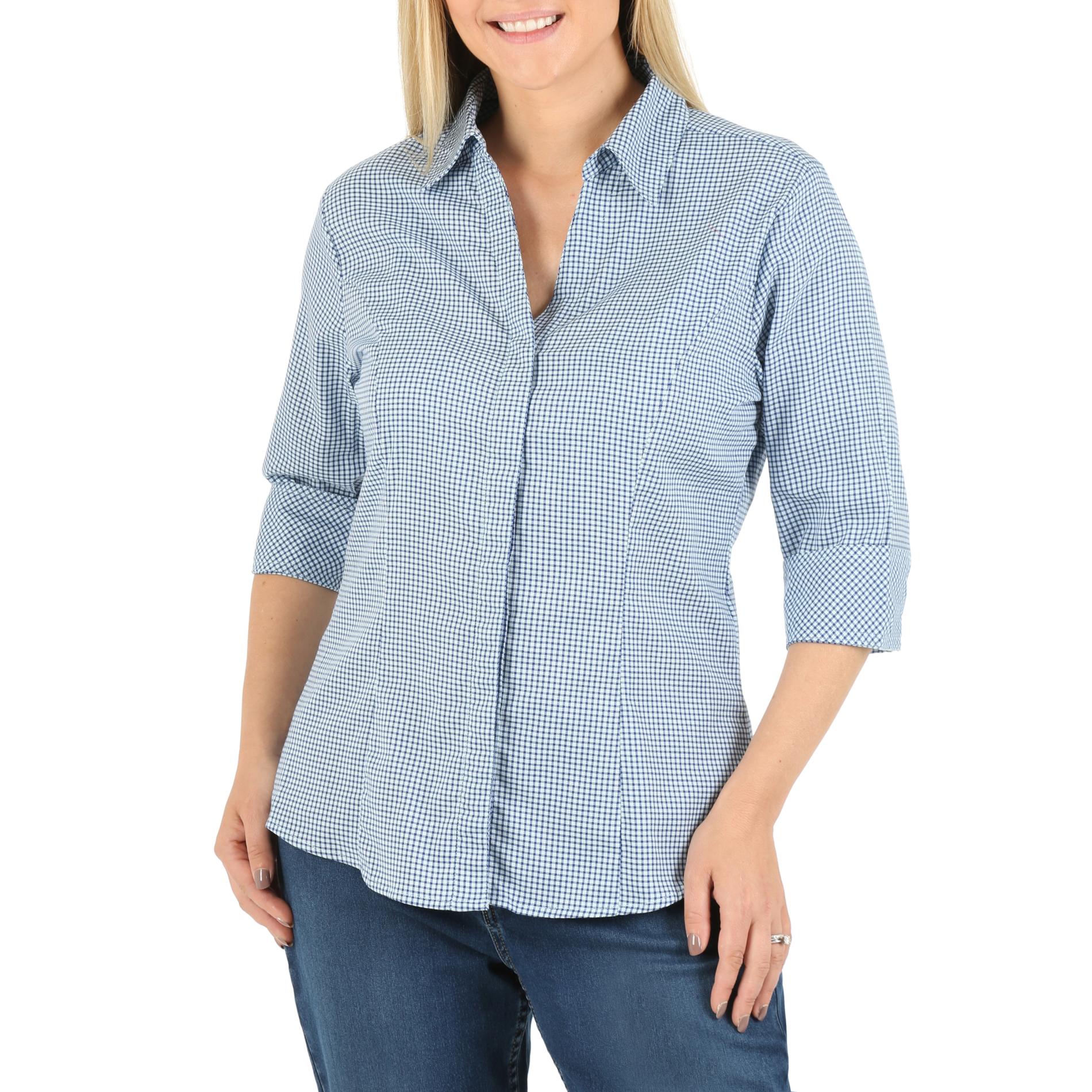 Riders by Lee Women's Button-Front Shirt - Gingham