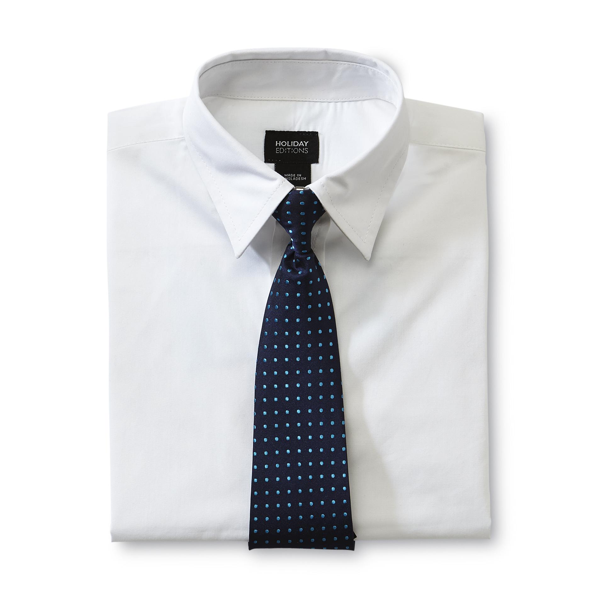 Holiday Editions Boy's Dress Shirt & Tie - Dots