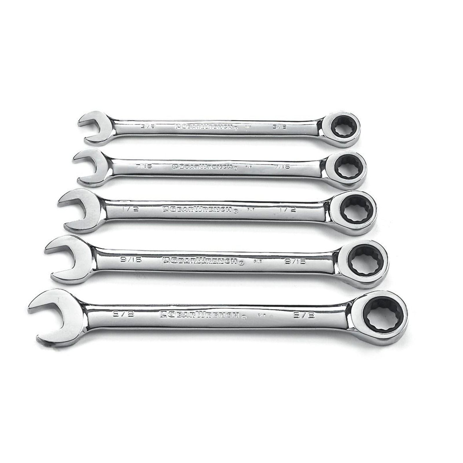 GearWrench 93005 5pc Combination Ratcheting Wrench Set; SAE