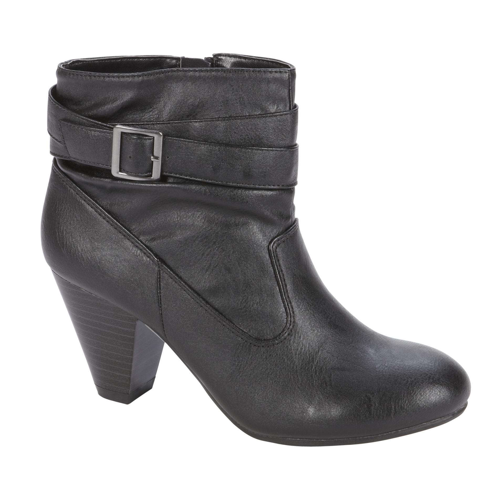Bongo Women's Hudson Ankle Black PU Fashion Boot