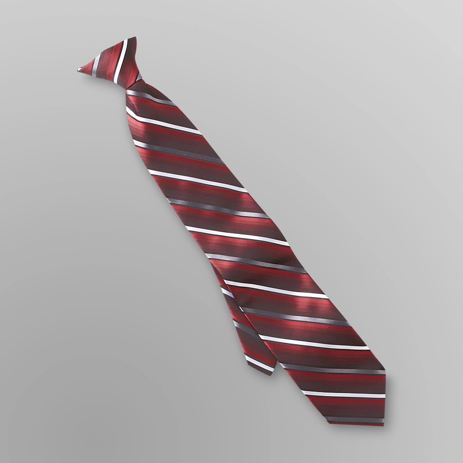 David Taylor Collection Men's Clip-On Necktie - Striped