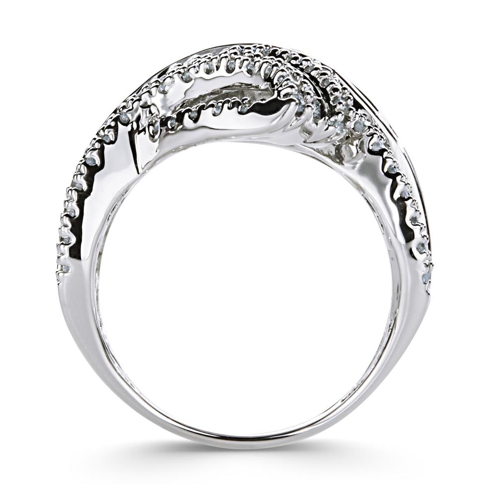 2 Cttw Round Cut Rhodium Plated Diamond Fashion Ring