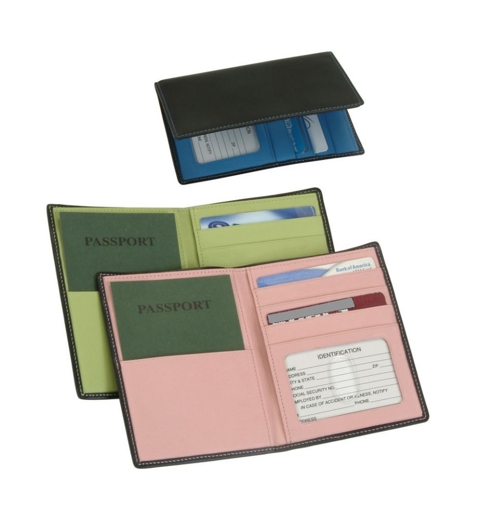 Royce Leather Passport Currency Wallet