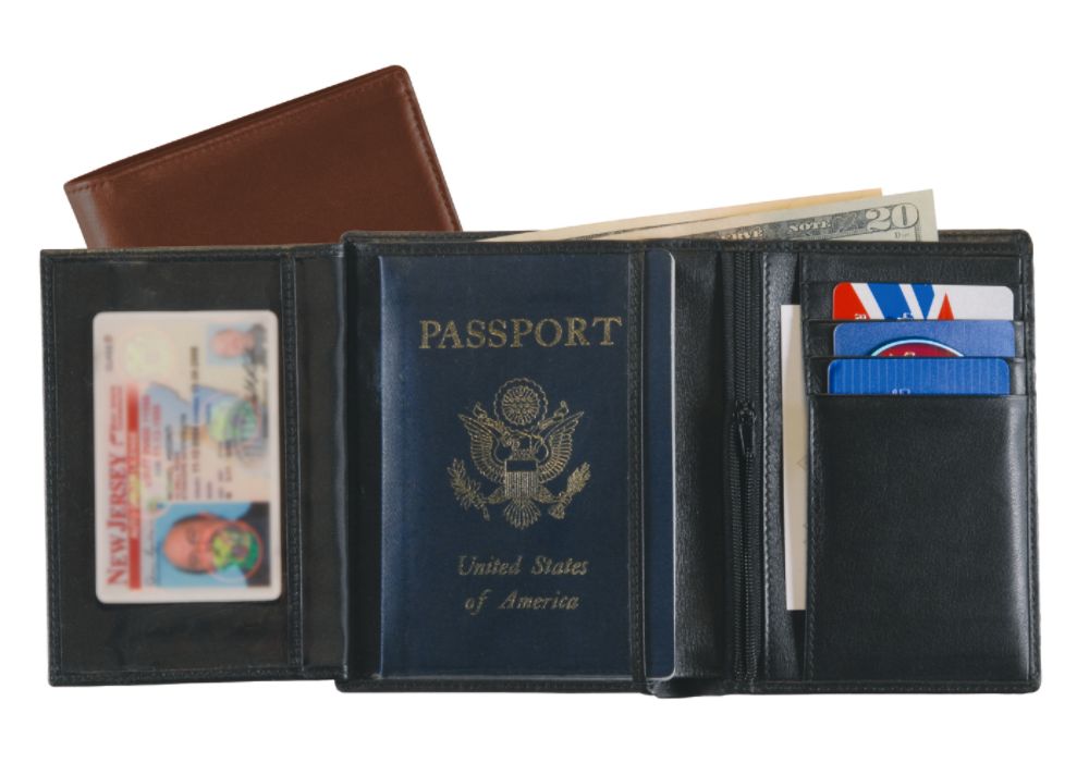 Royce Leather European Passport Wallet