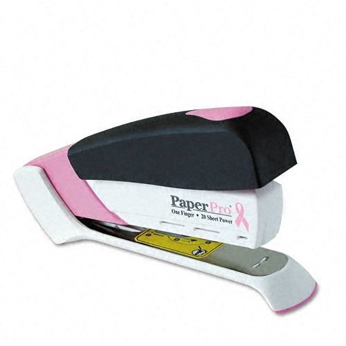 PaperPro ACI1188 Pink Ribbon Desktop Stapler, 20 Sheet Cap