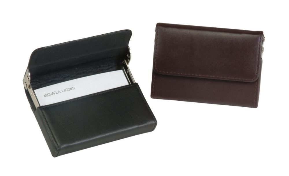 Royce Leather Horizontal Framed Card Case