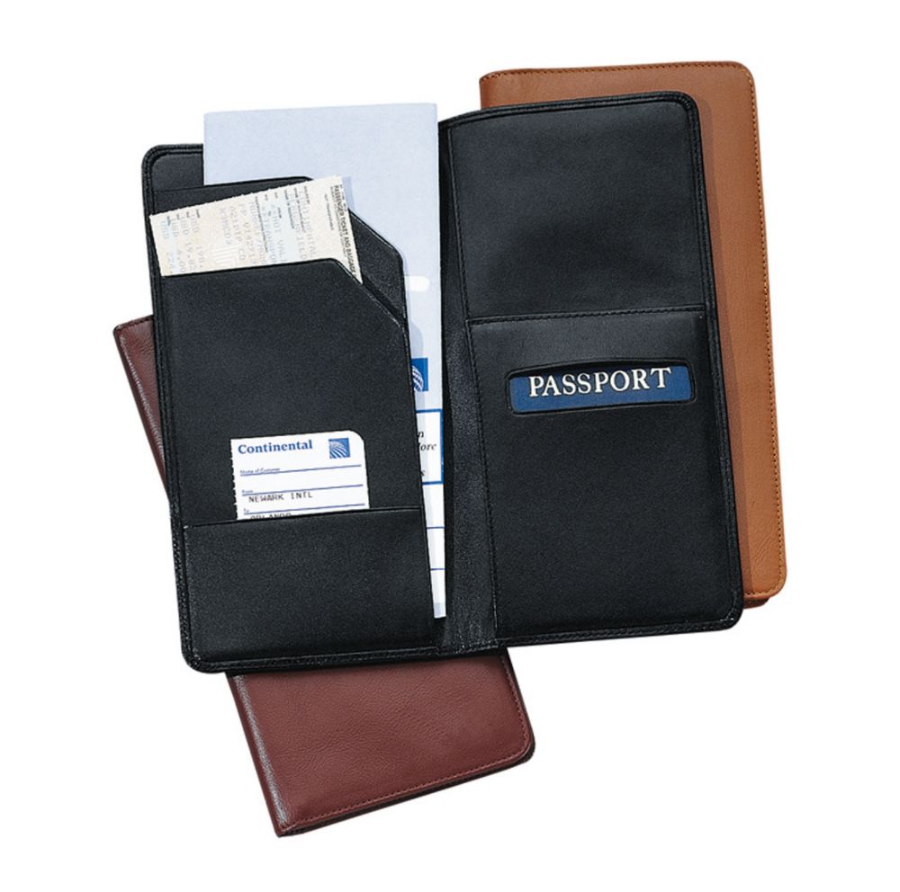 Royce Leather Oversized Airline Ticket & Passport Holder