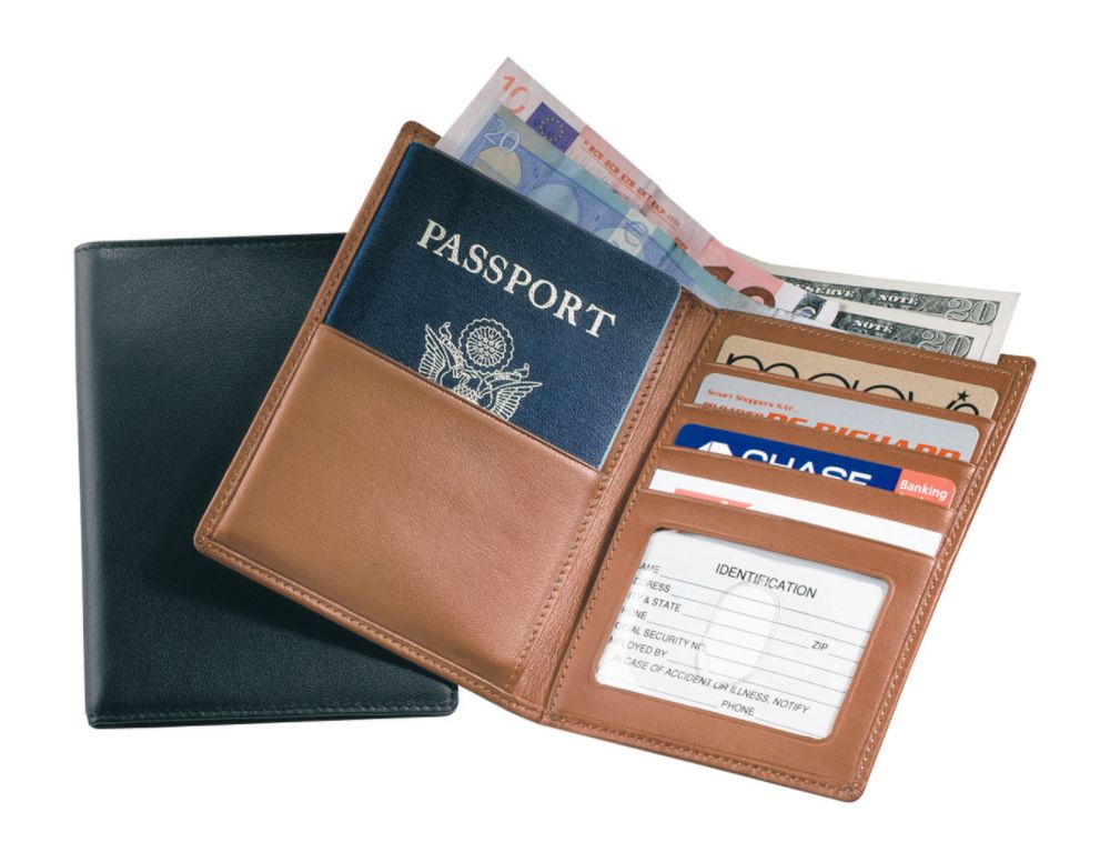 Royce Leather Passport Currency Wallet