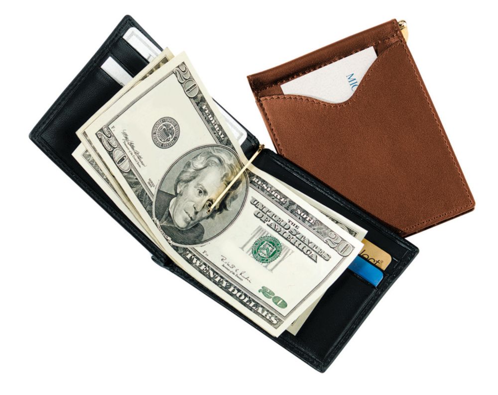 Royce Leather Men's Cash Clip Wallet with Outside Pocket
