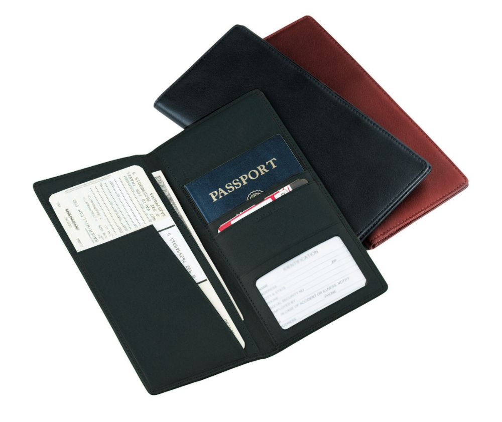 Royce Leather Passport Ticket Holder