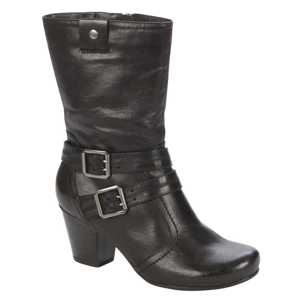 Wear Ever Women's Hilary Mid-calf Black Casual Boots