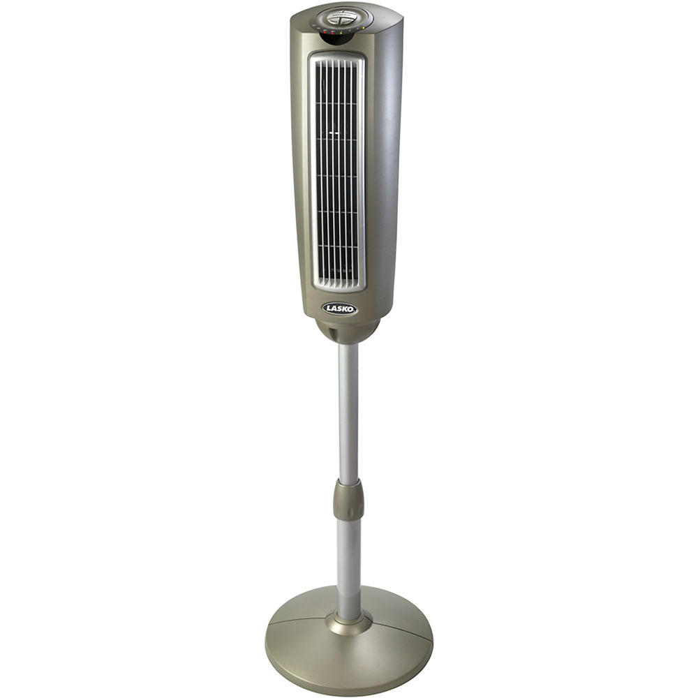 Lasko Products 2535 52 In. Space-Saving Oscillating Pedestal Fan with Remote Control