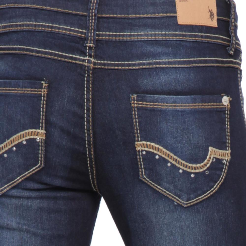 U.S. Polo Assn. Junior's Megan Double-Button Skinny Jeans