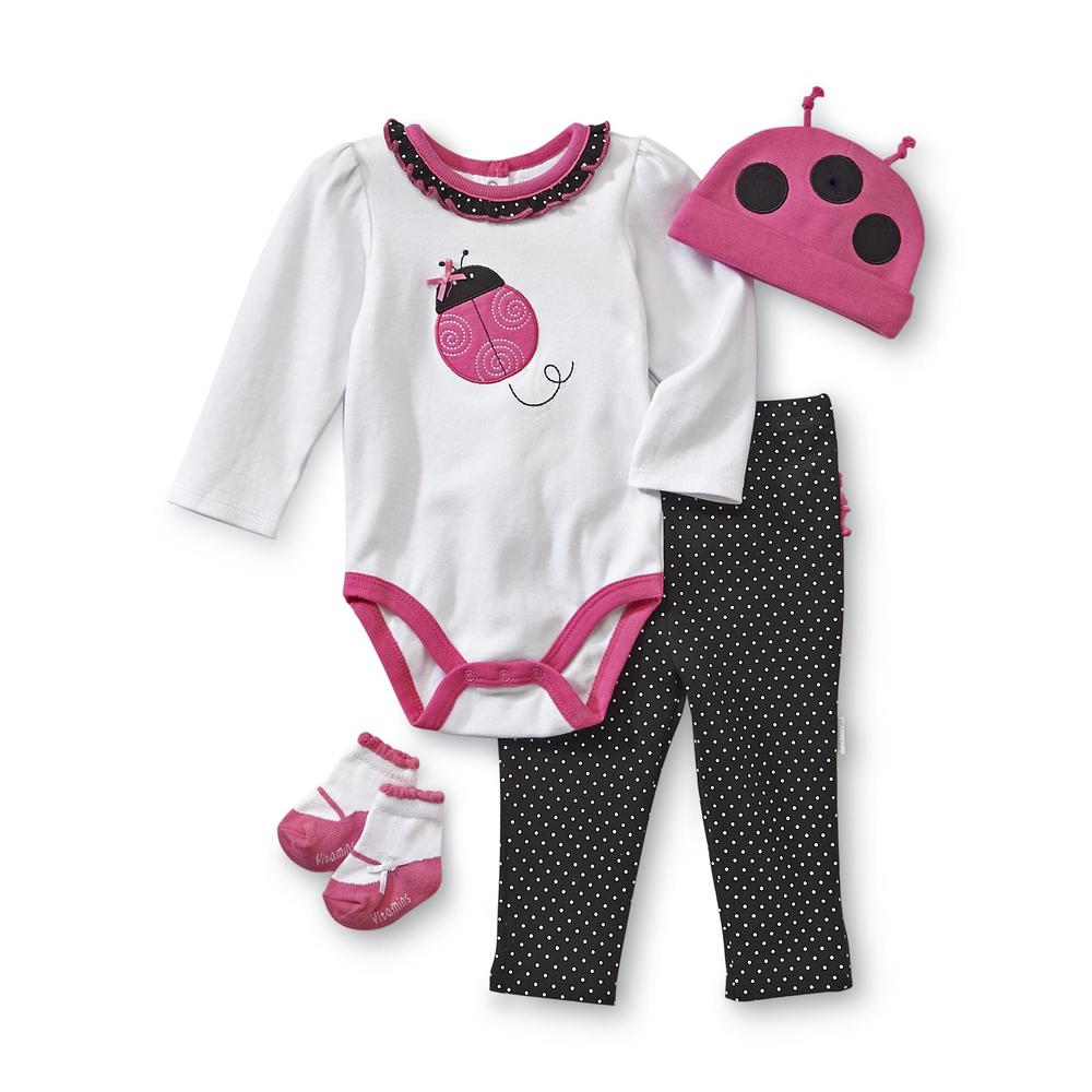 Vitamins Baby Newborn Girl's Bodysuit & Leggings Set - Ladybug