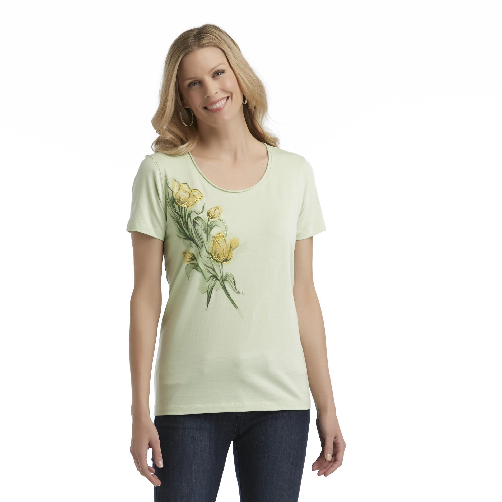 Laura Scott Women's Graphic T-Shirt - Tulip Floral