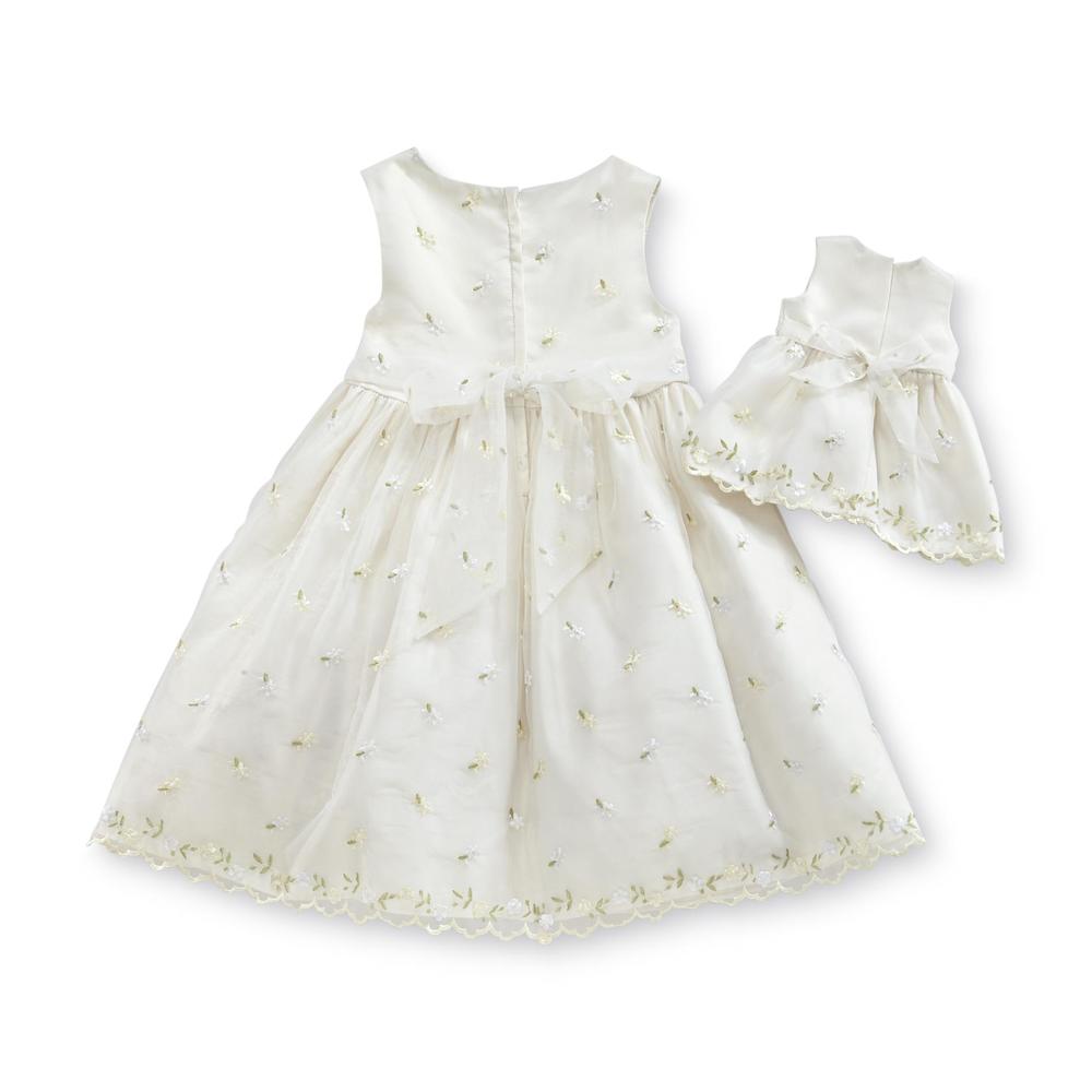 American Princess Girl's Occasion Dress & Doll Dress - Floral