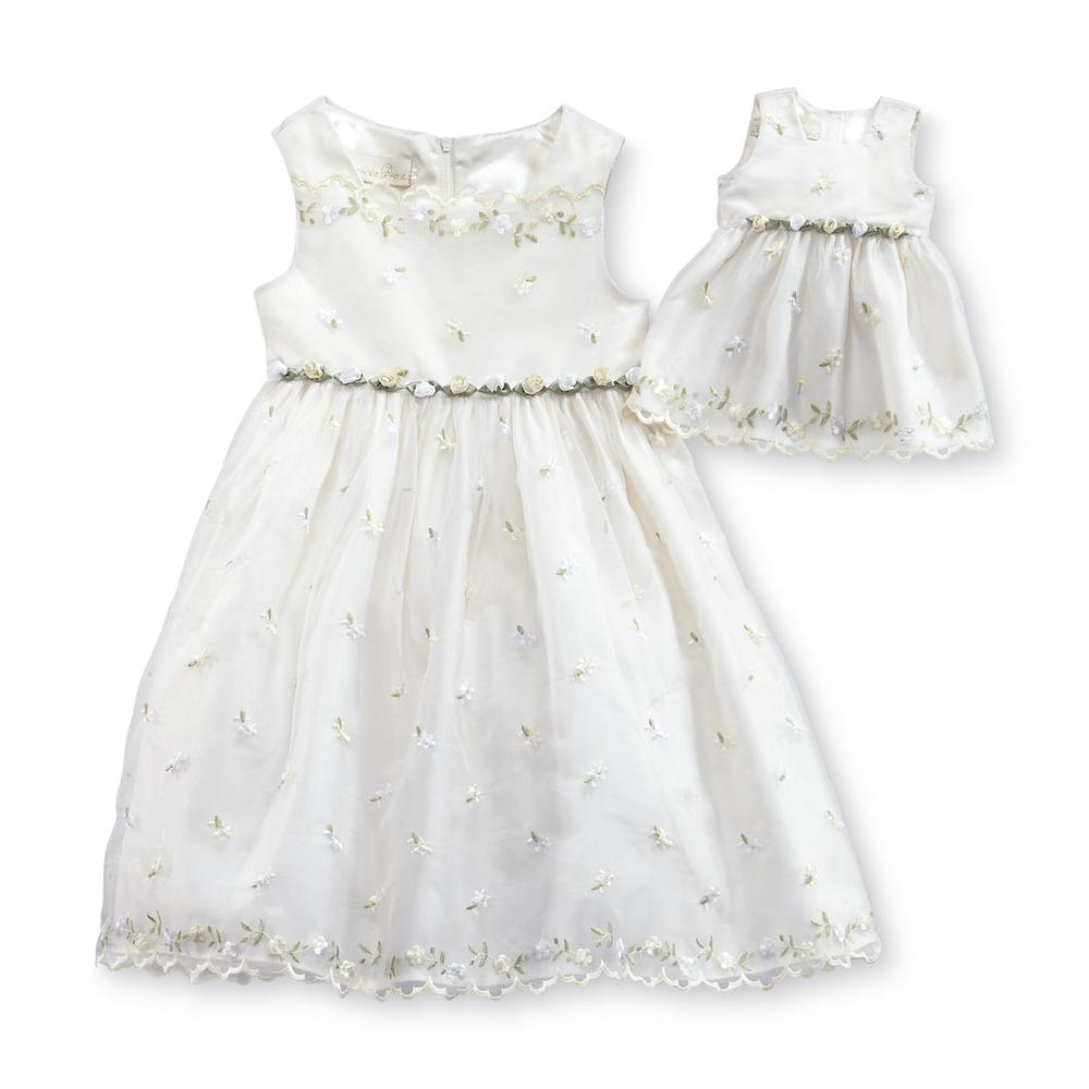American Princess Girl's Occasion Dress & Doll Dress - Floral