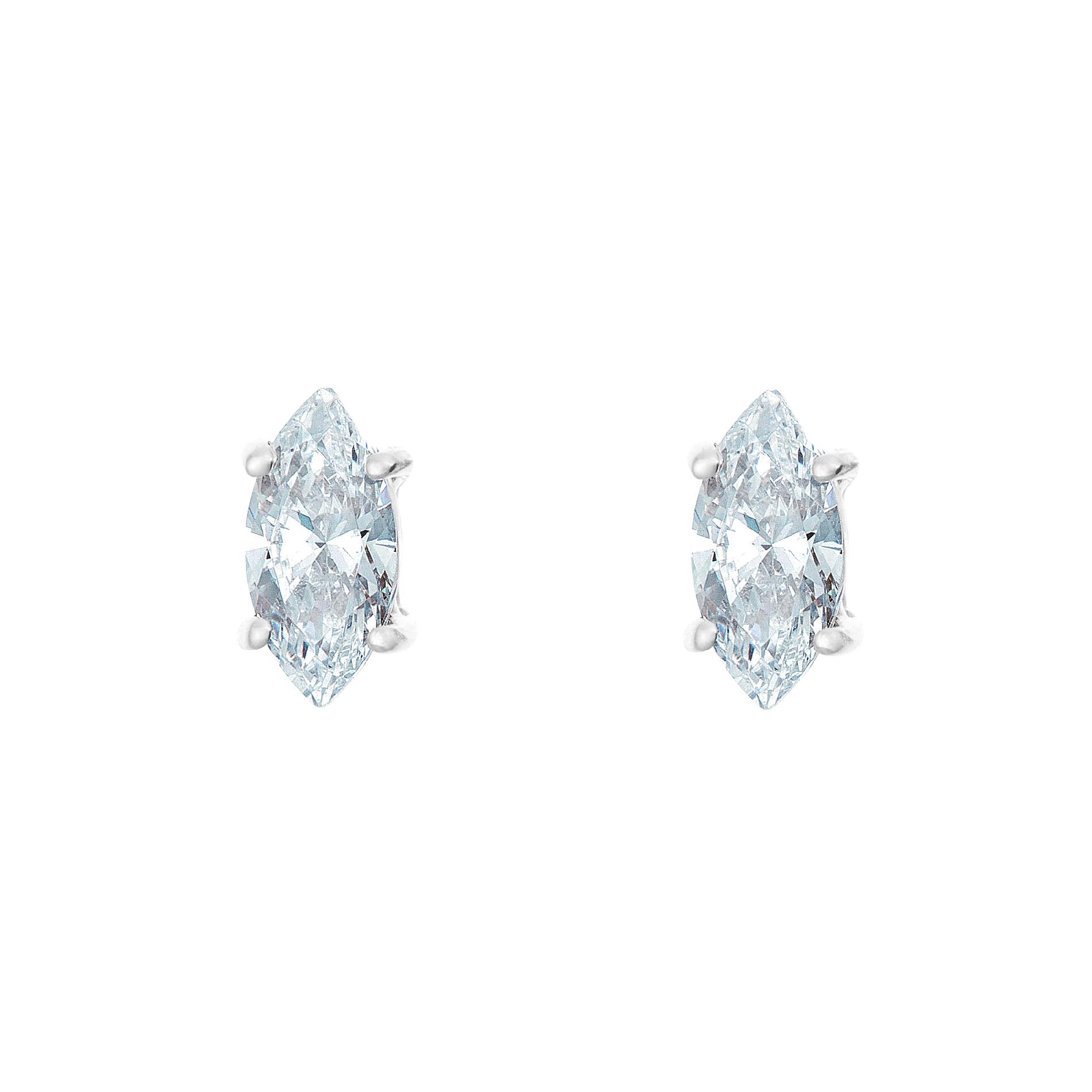 New York City Diamond District 14K White Gold 3/4 cttw Marquise Diamond Stud Earrings New York City Diamond District 14K White Gold 3/4 cttw Marquise Diamond Stud Earrings