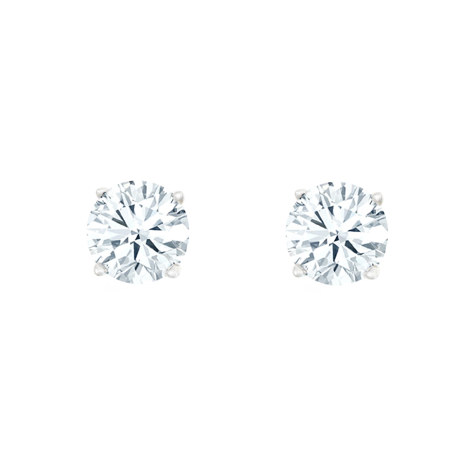 New York City Diamond District 14K White Gold 1/4 cttw Round Diamond Stud Earrings New York City Diamond District 14K White Gold 1/4 cttw Round Diamond Stud Earrings