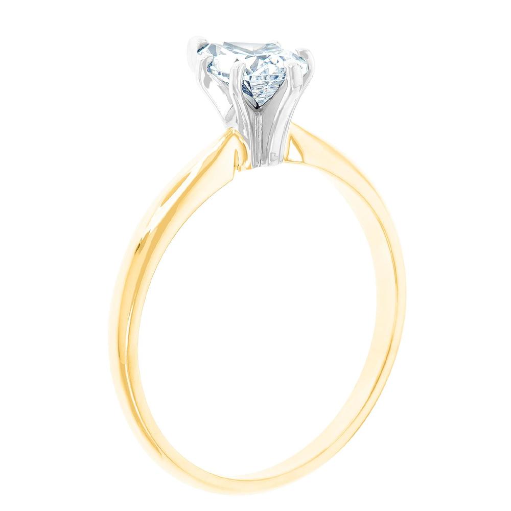New York City Diamond District 14K Two tone gold 1/4 ct Pear Shape