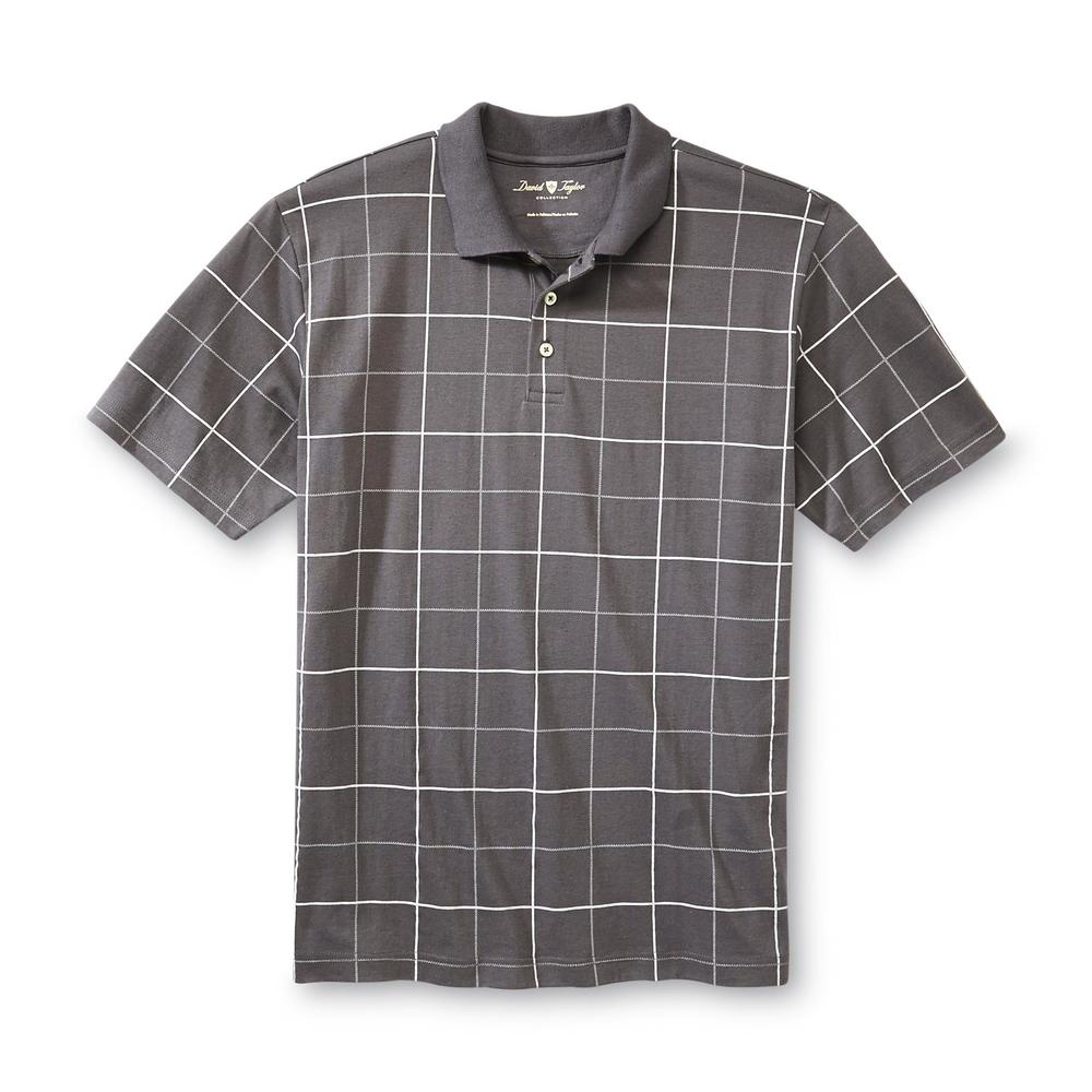 David Taylor Collection Men's Polo Shirt - Windowpane Check