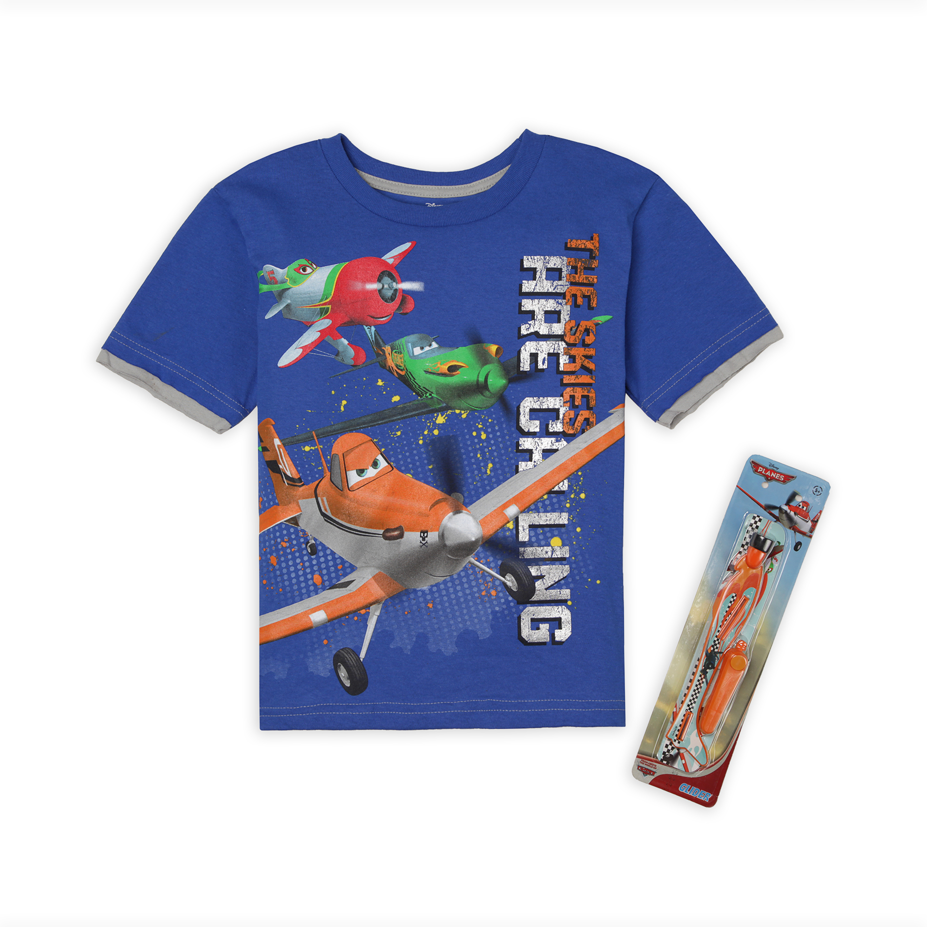 Disney Planes Boy's Graphic T-Shirt & Glider Toy