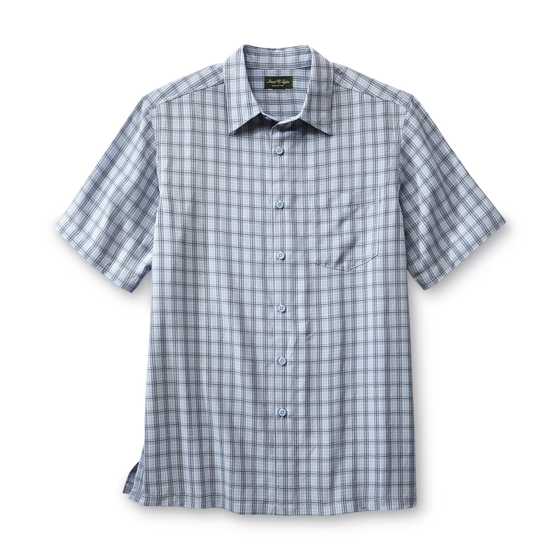David Taylor Collection Men's Short-Sleeve Dress Shirt - Plaid