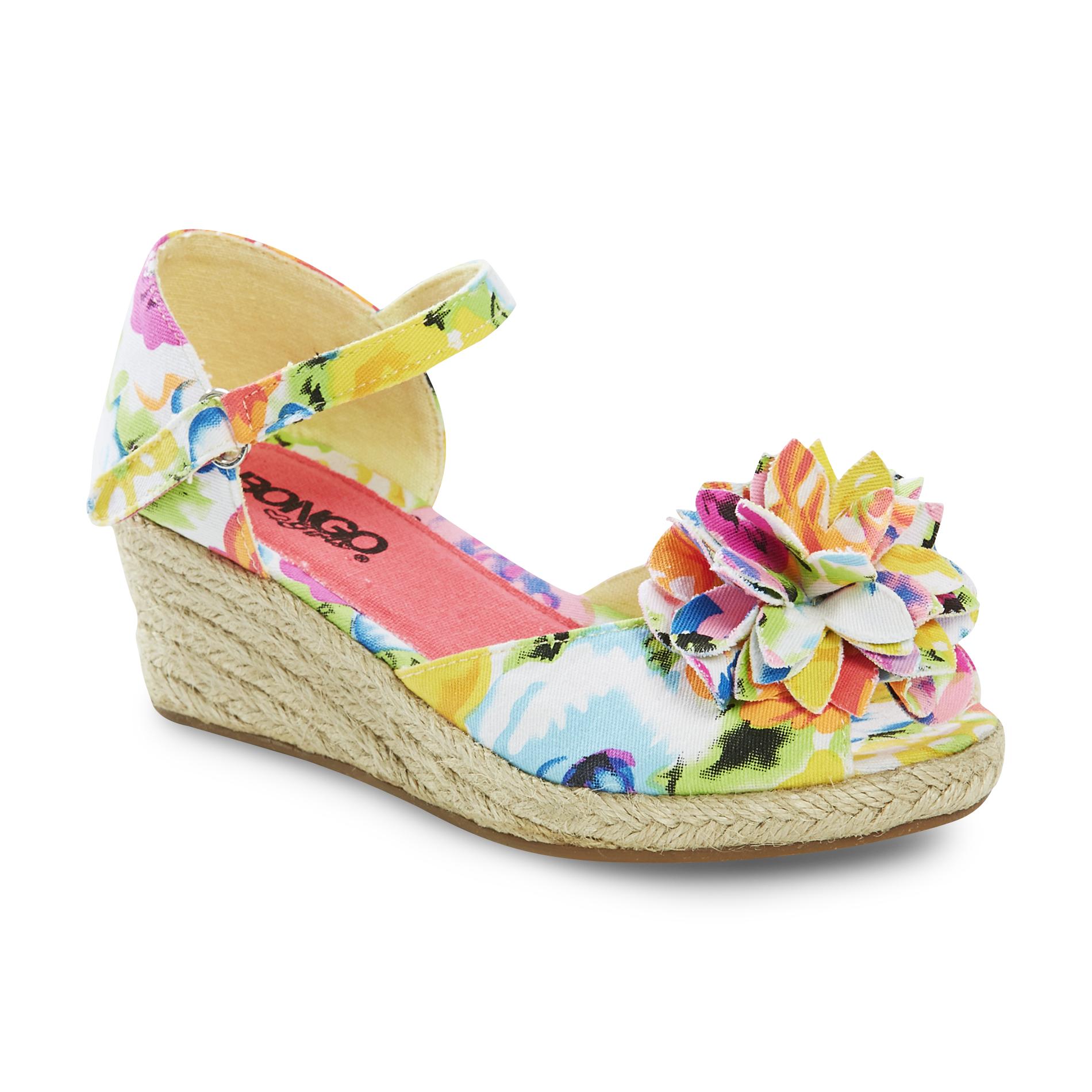 Bongo Girl's Rebecca Multicolor/Floral Wedge Sandal