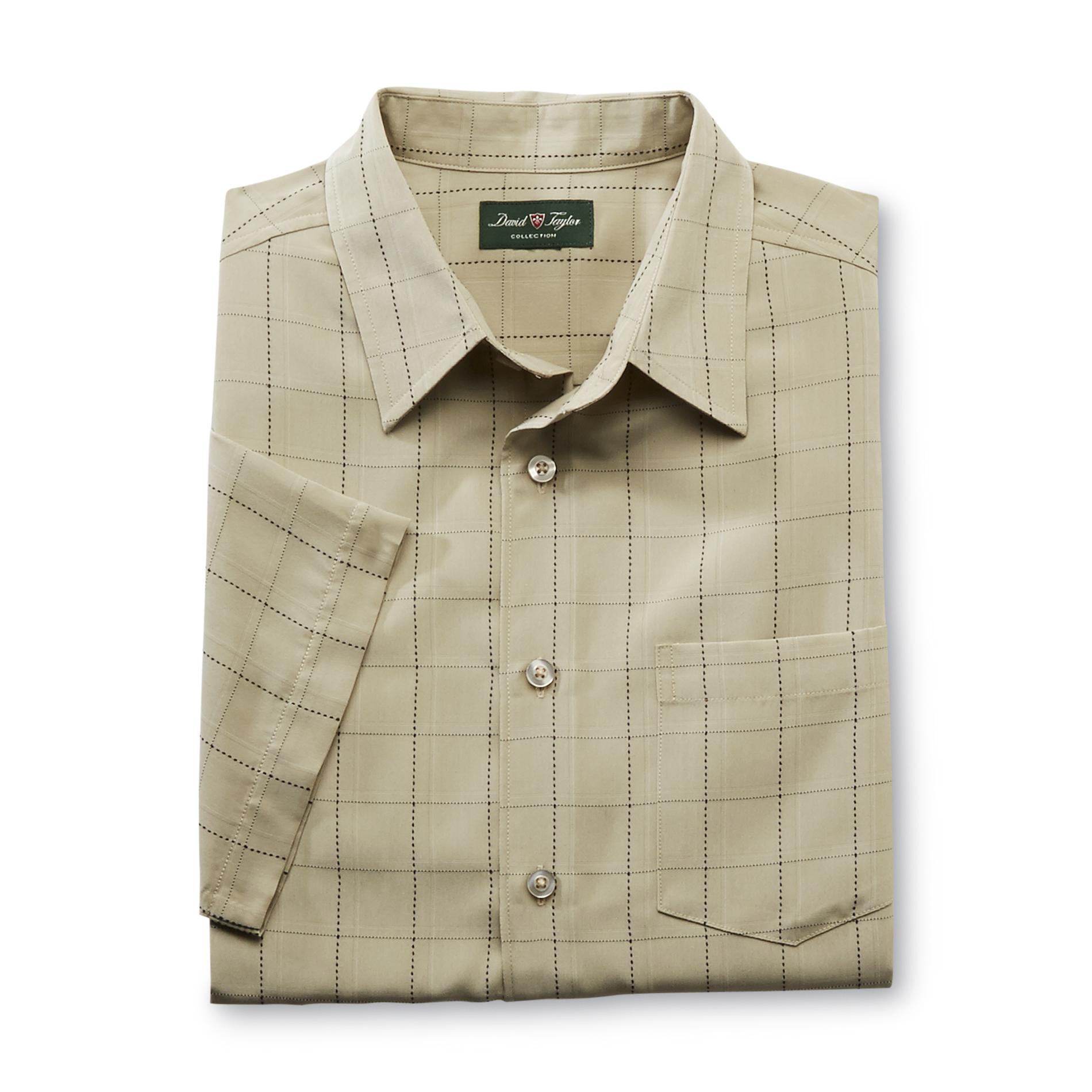 David Taylor Collection Men's Short-Sleeve Dress Shirt - Check
