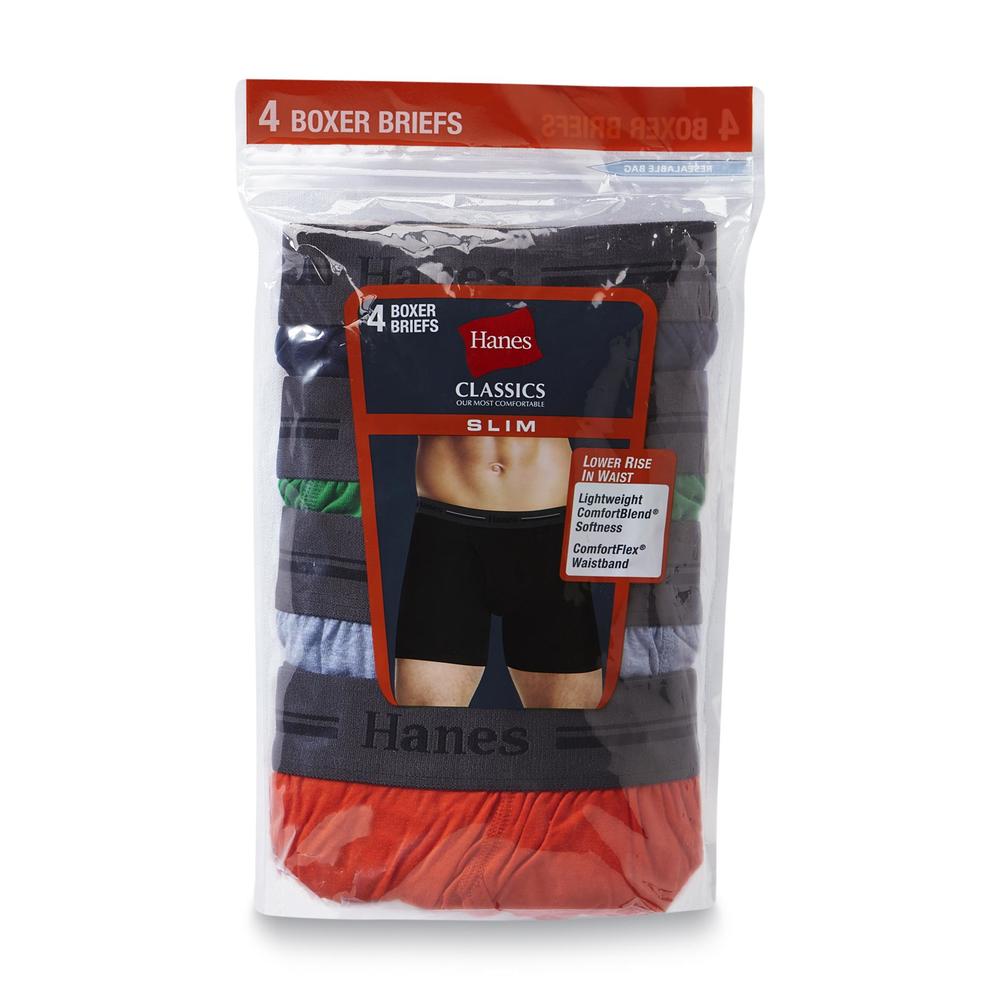 Hanes 4 Pack Men's Boxer Briefs - Regular Leg