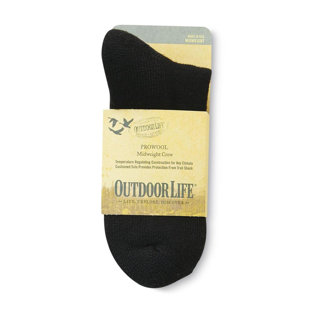 Outdoor Life Men&#8217;s Socks Crew Prowool