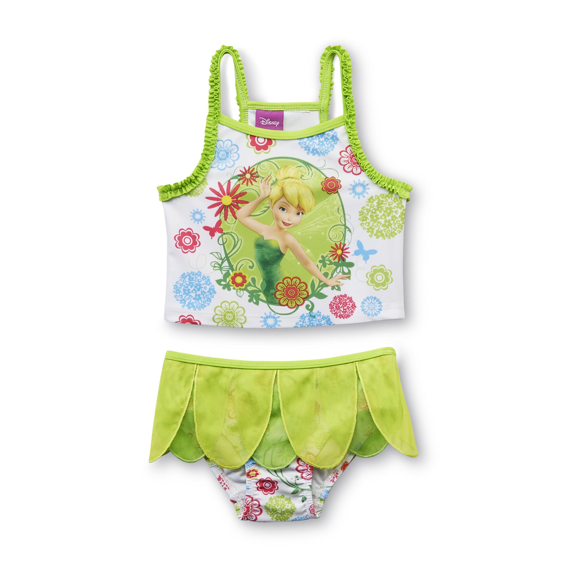 Disney Toddler Girl's Tankini Swim Top & Bottoms - Tinker Bell